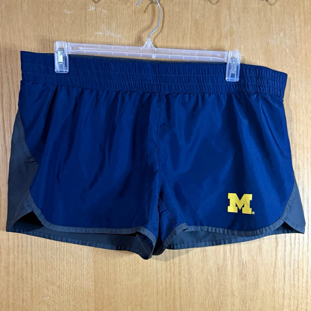 Pro Edge Michigan Wolverines Activewear Shorts Blue Size L